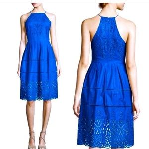 Parker Royal Blue Alana Eyelet Dress Size Small